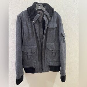 Mango Gray and Black Men's Jacket
